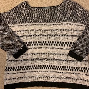 NY Collection Black & White Sweater